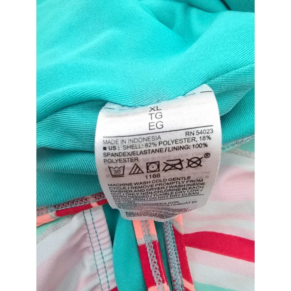 Old Navy Girls XL 14/16 One-Piece Striped Ruffle Flounce Swimsuit